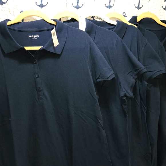 Old Navy Tops - NWT Lot 5 XL Navy Blue Polos
